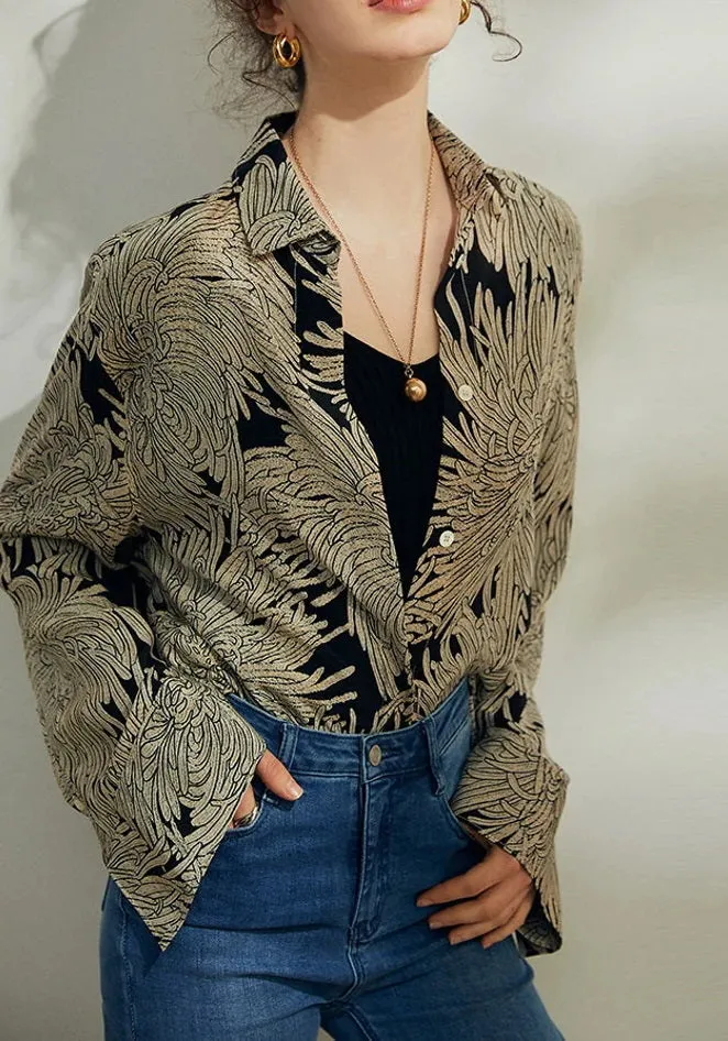Nonothing |Women's pure silk shirt in floral print