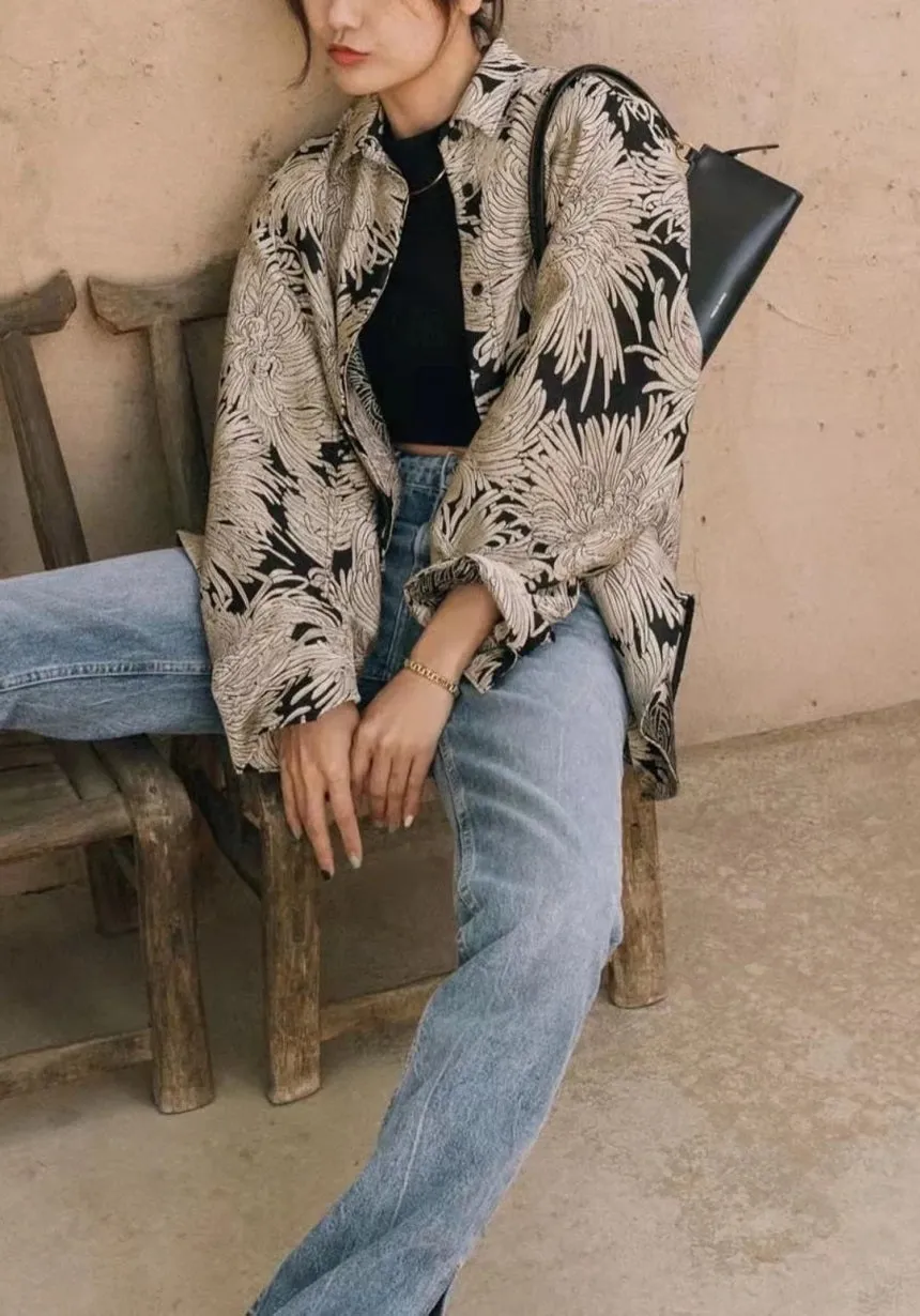 Nonothing |Women's pure silk shirt in floral print