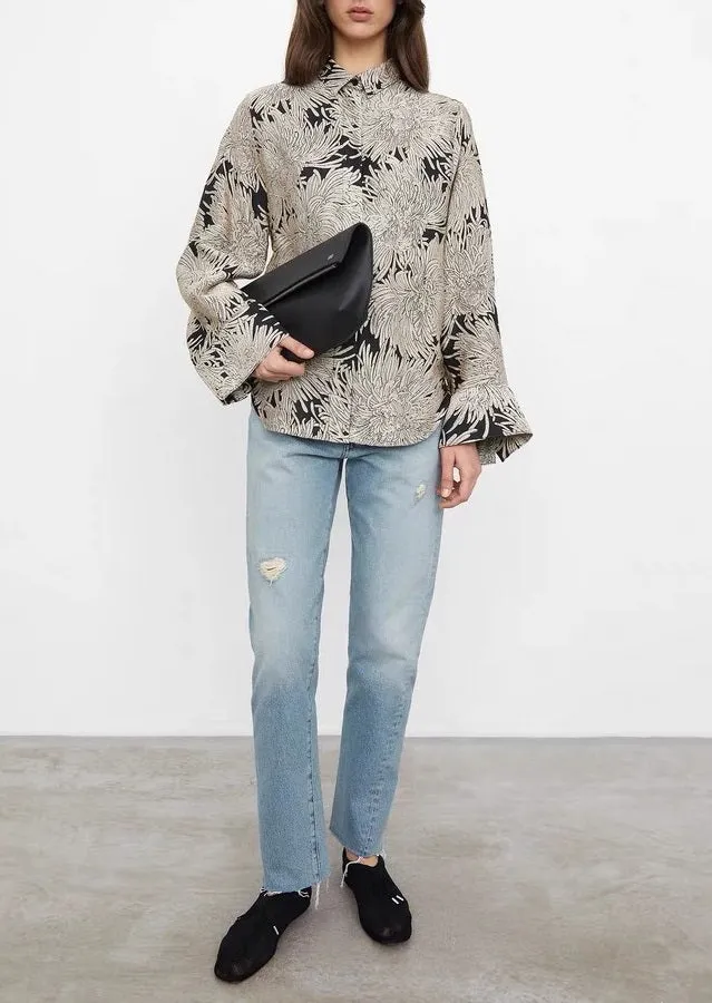 Nonothing |Women's pure silk shirt in floral print