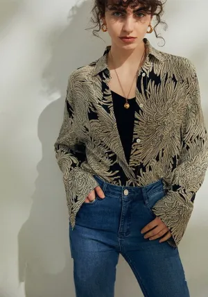 Nonothing |Women's pure silk shirt in floral print