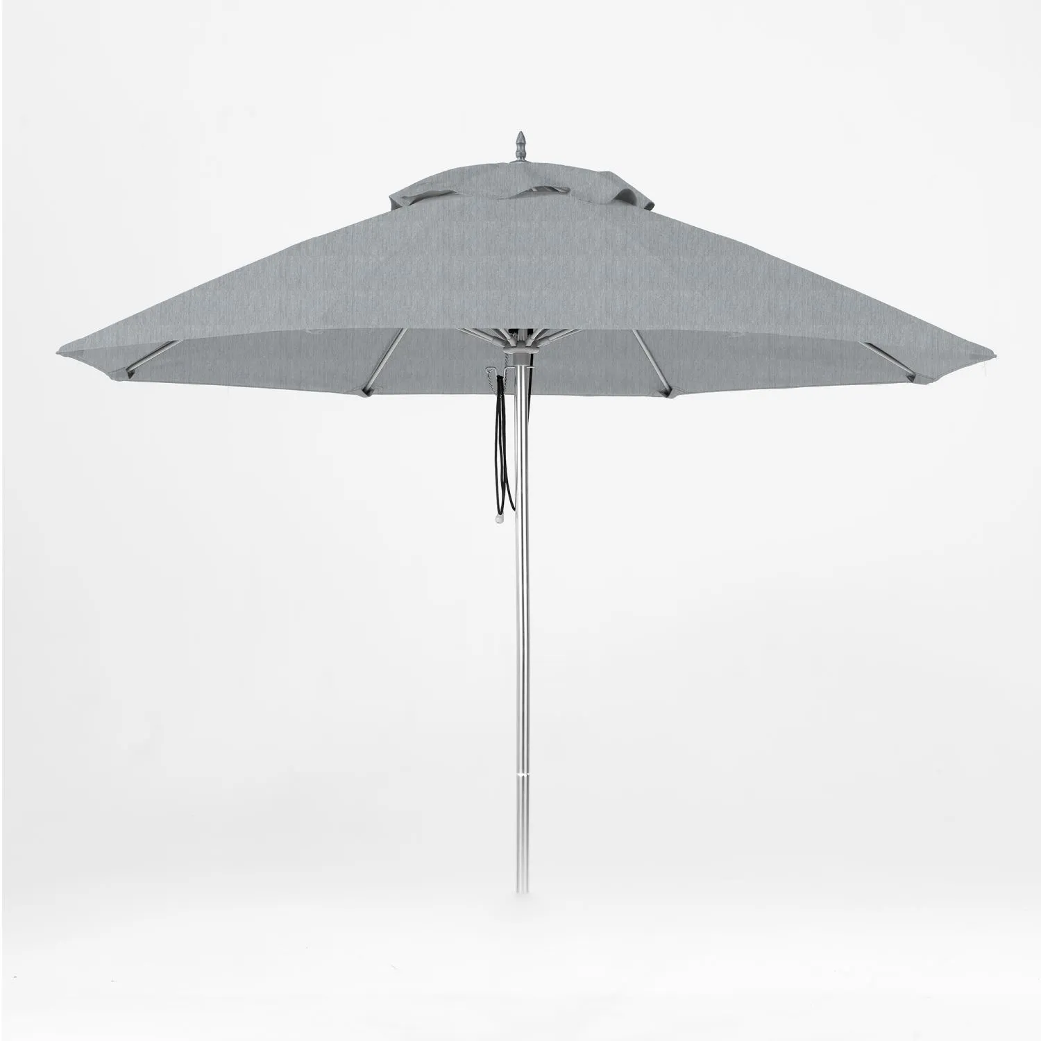 Oca 9' Octagon Outdoor Umbrella - Titanium Grey/Brushed Aluminum