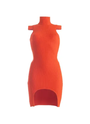 Orange Knitted Dress