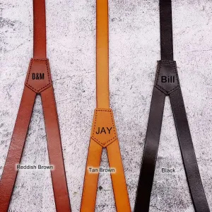 Personalized Groomsman Gifts, Mens Suspenders, Leather Suspenders,Groomsman Wedding Suspenders