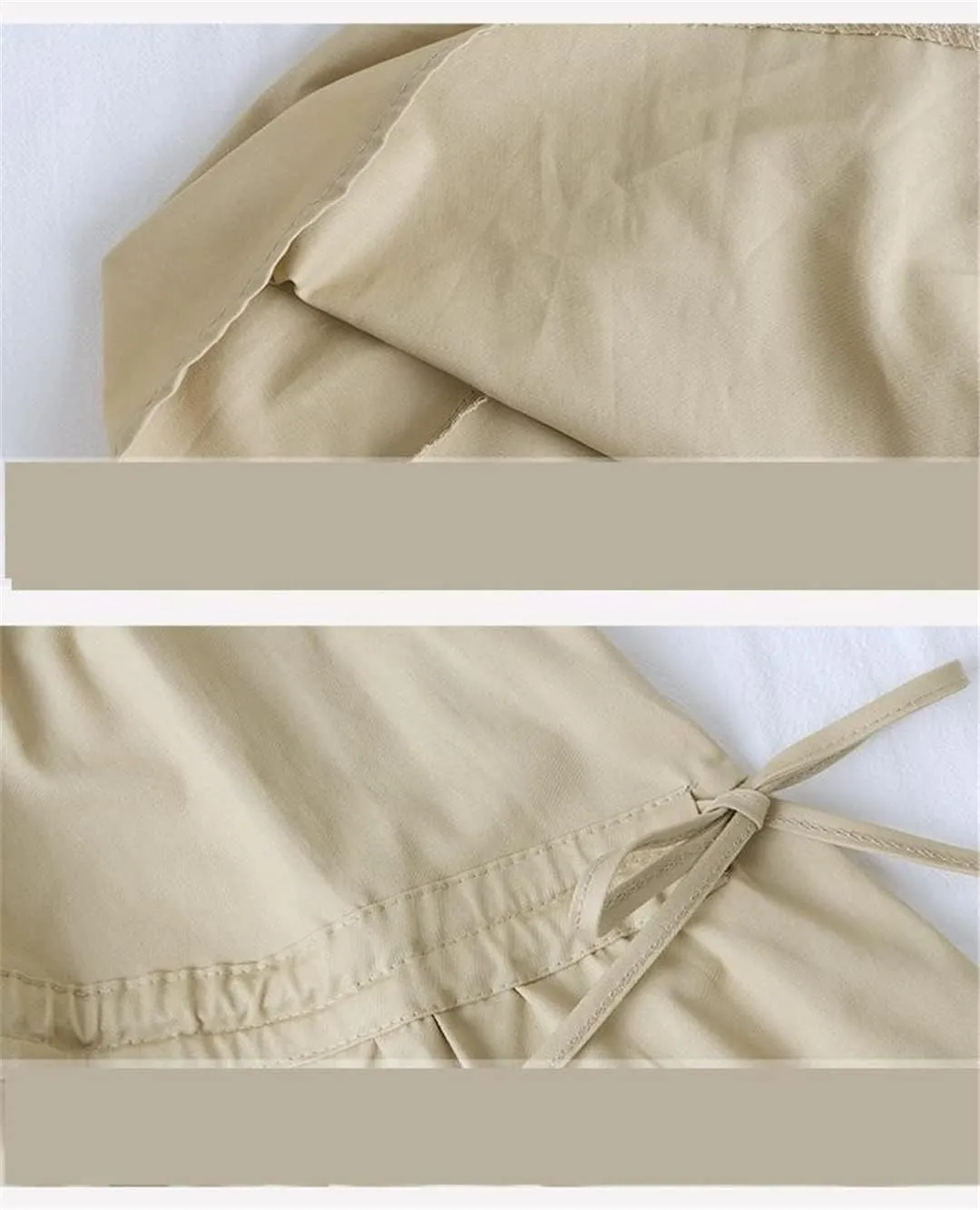 Pulcykp High Waist Thin Long Irregular Drawstring Bow Large Swing Skirt Solid Umbrella Skirt