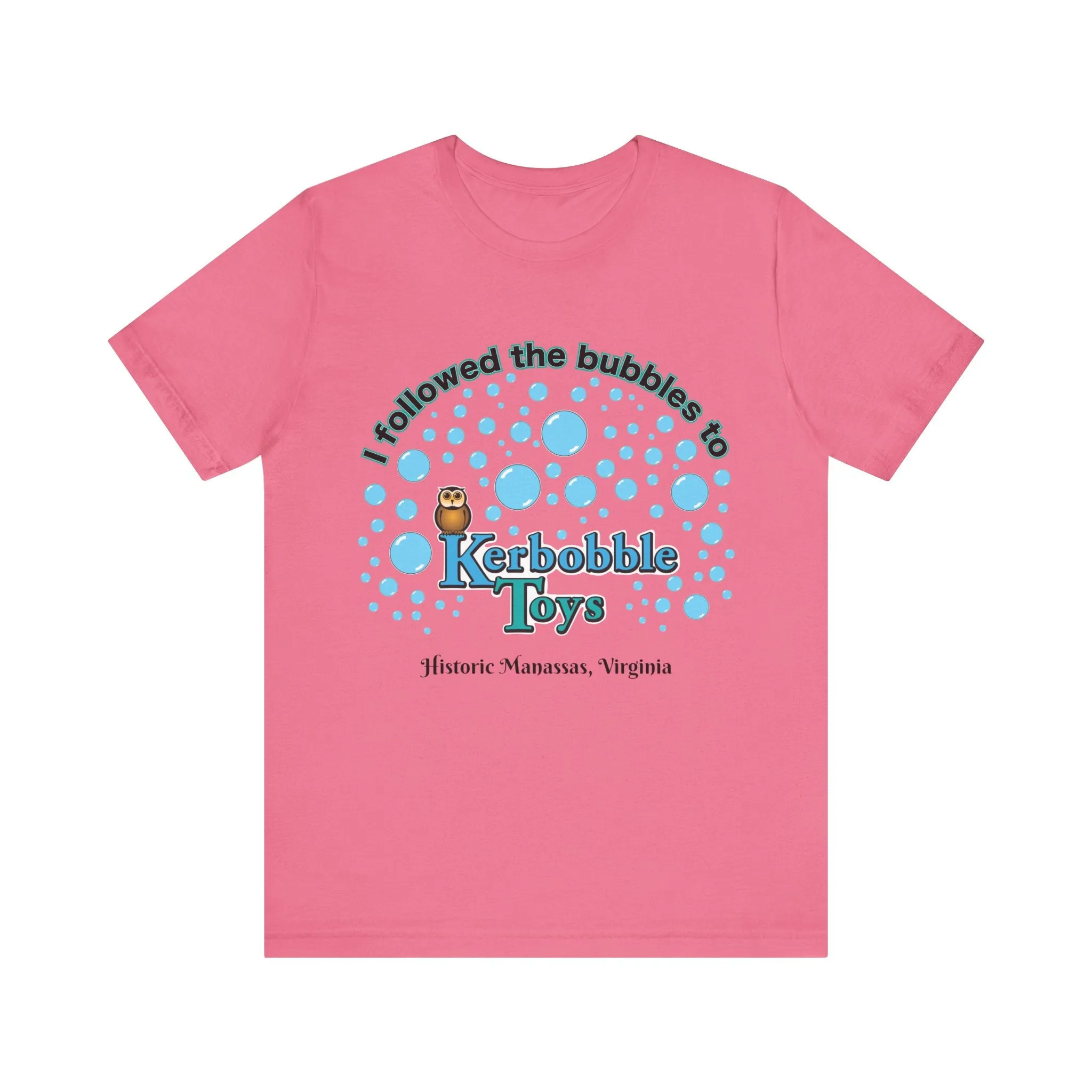 "I followed the bubbles to Kerbobble Toys" Jersey Short Sleeve Tee