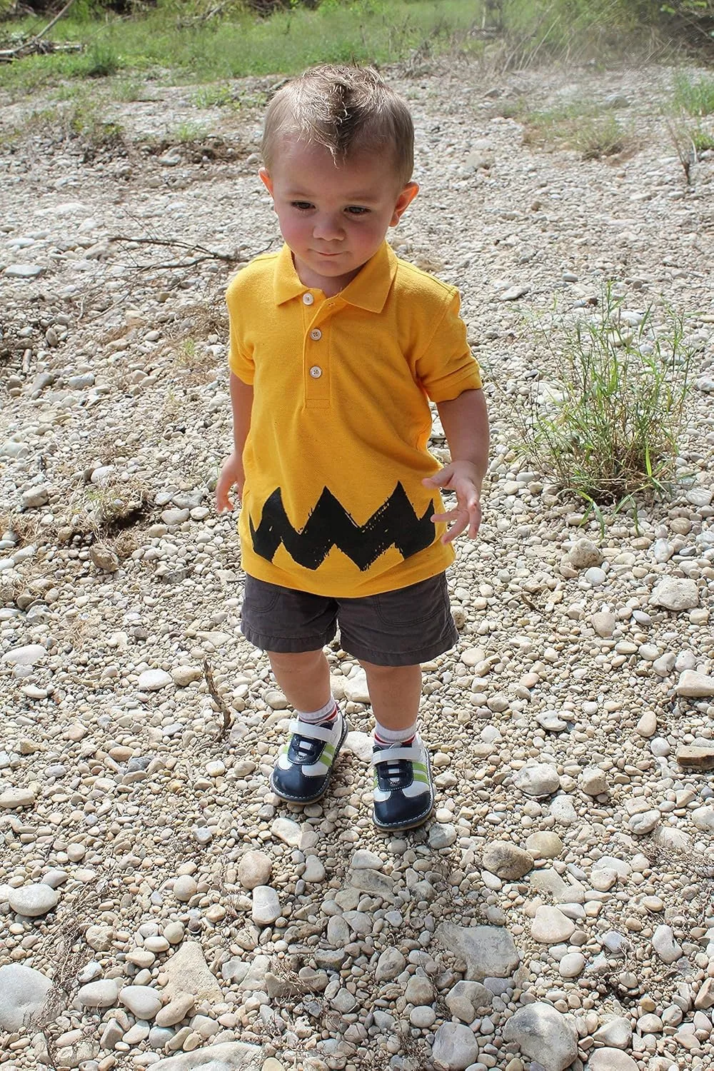 Retro NEW Charlie Halloween costume Shirt Zig Zag kids boys girls peanuts FUNNY brown gift Polo T-Shirt tshirt Teeshirt 18m 2T 3T 4T