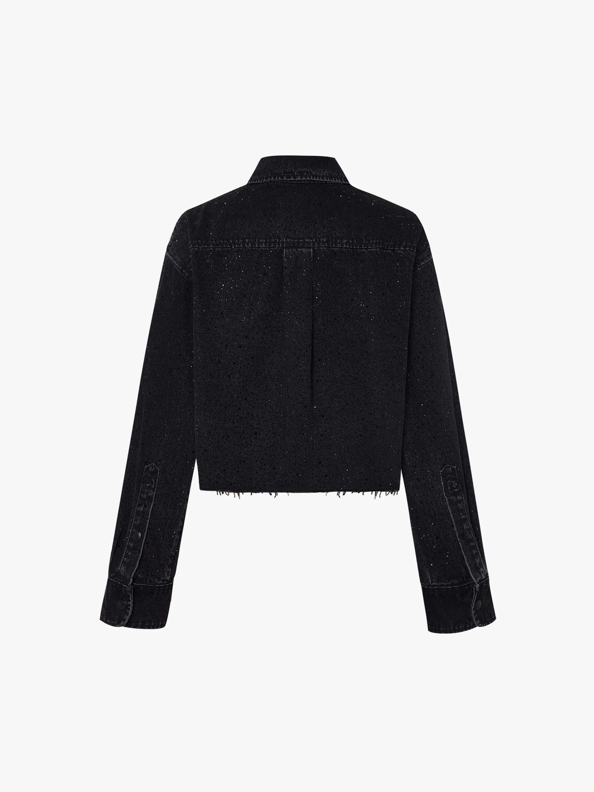 Rhinestone Detail Denim Shirt