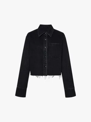 Rhinestone Detail Denim Shirt