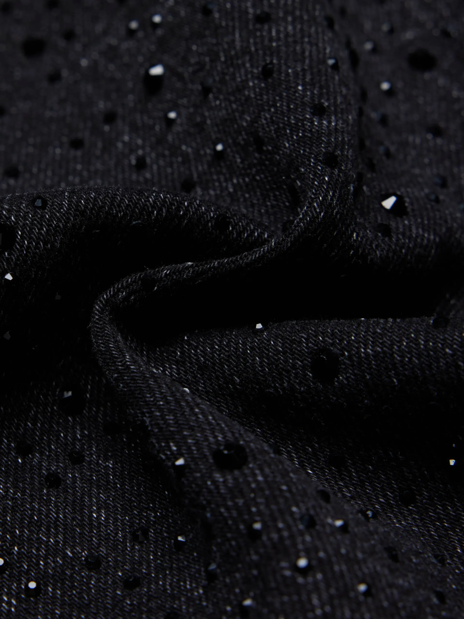 Rhinestone Detail Denim Shirt