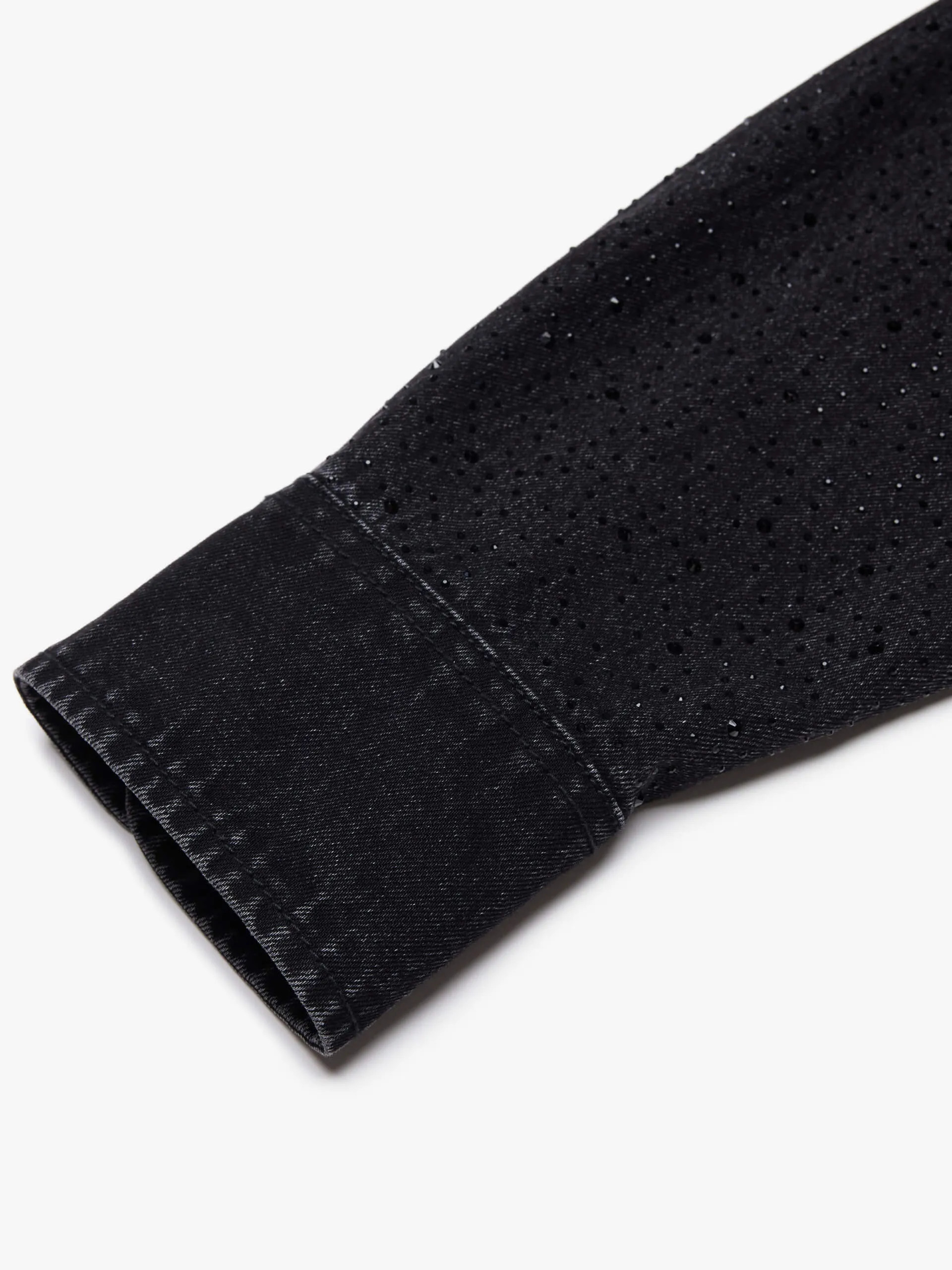 Rhinestone Detail Denim Shirt