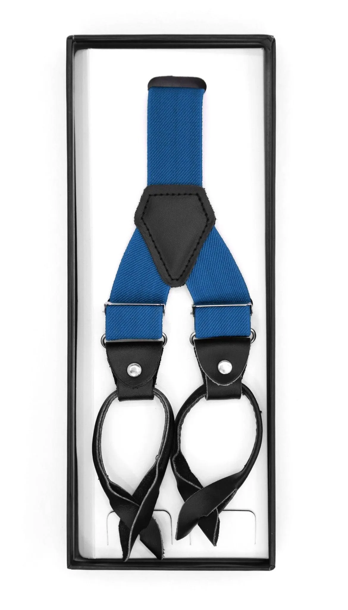 Royal Blue Unisex Button End Suspenders