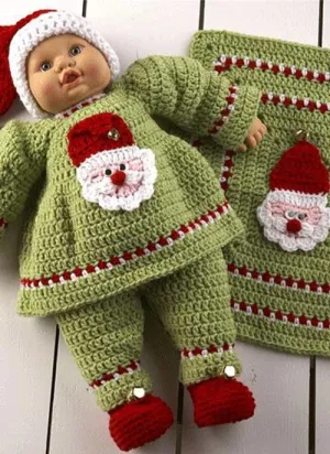 Santa Baby Doll Set Crochet Pattern