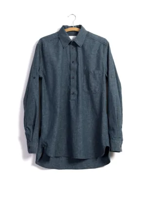 SEBASTIAN | Long Pull On Shirt | Wave Indigo