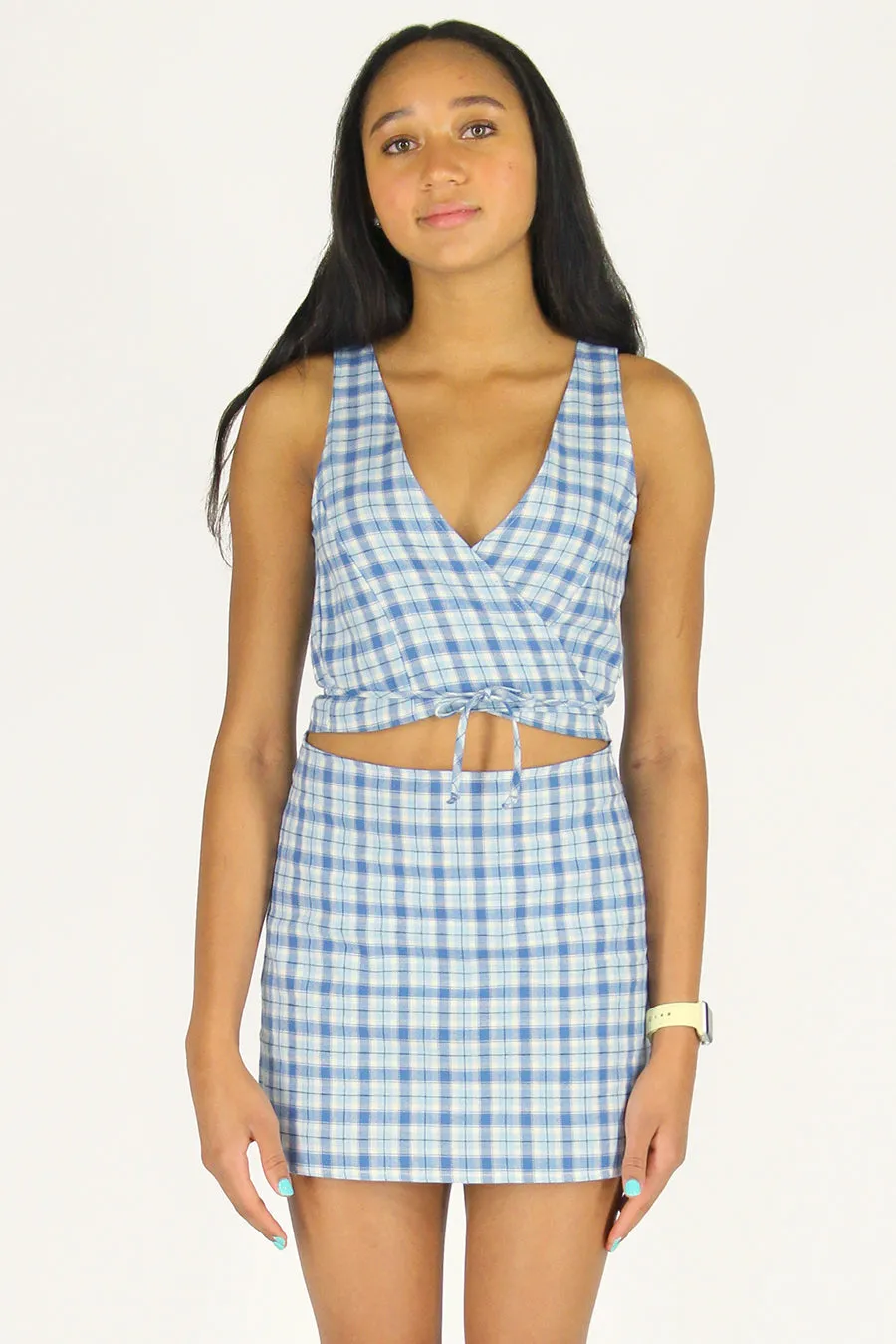 Skirt - Flannel Blue Plaid