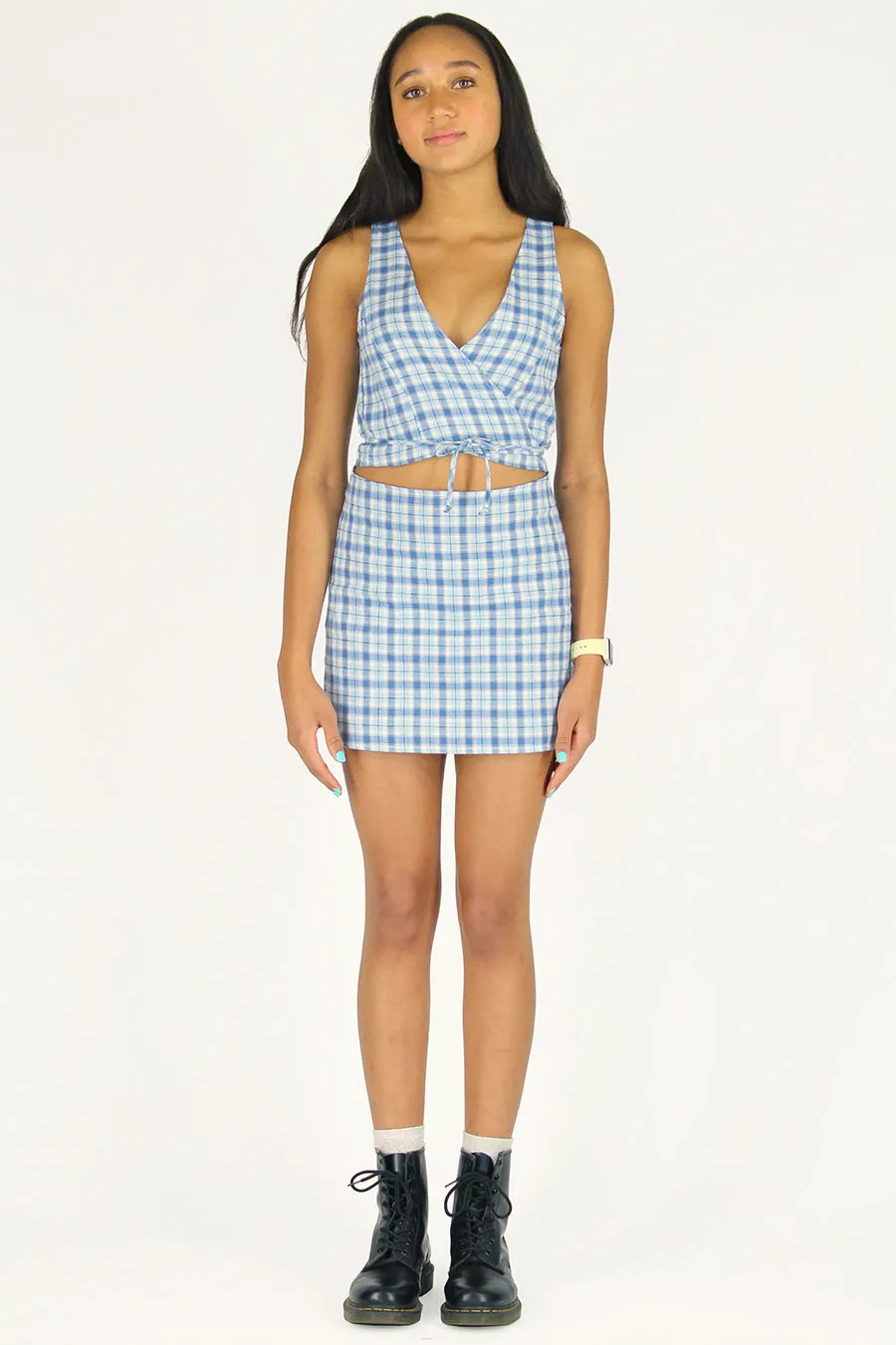 Skirt - Flannel Blue Plaid