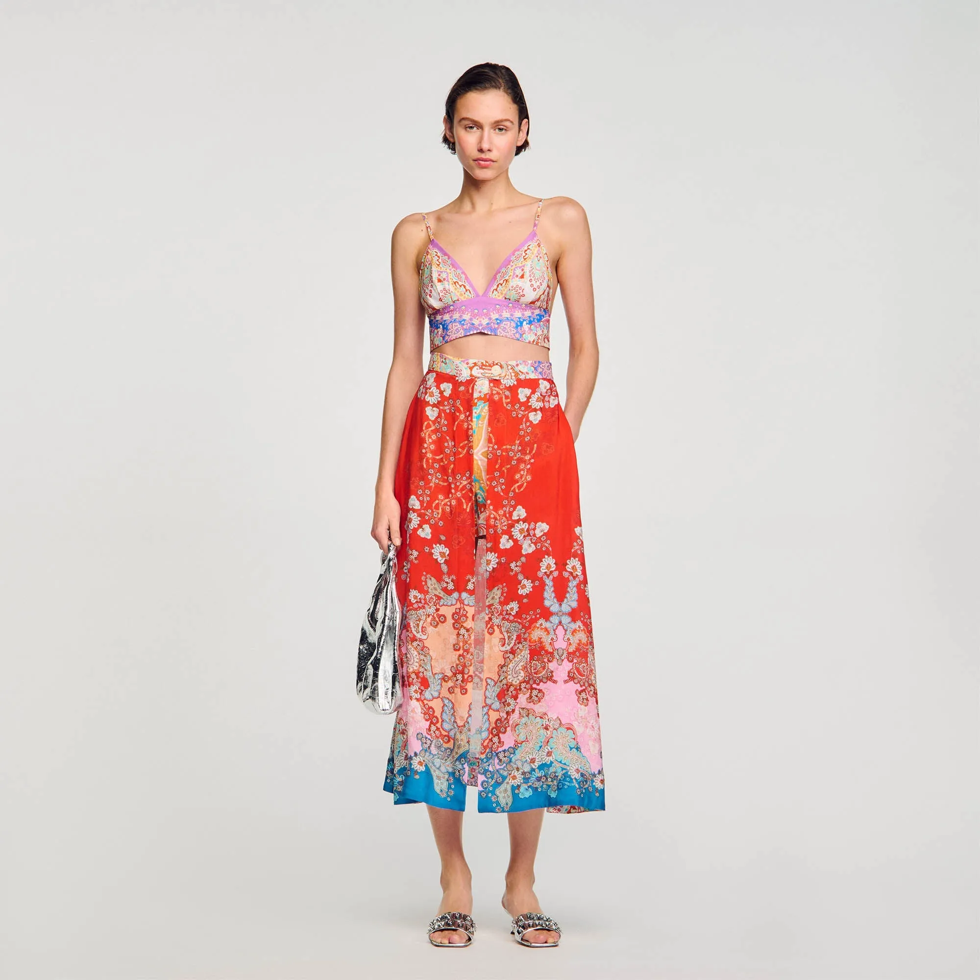 Skirt With Long Illusion Panel