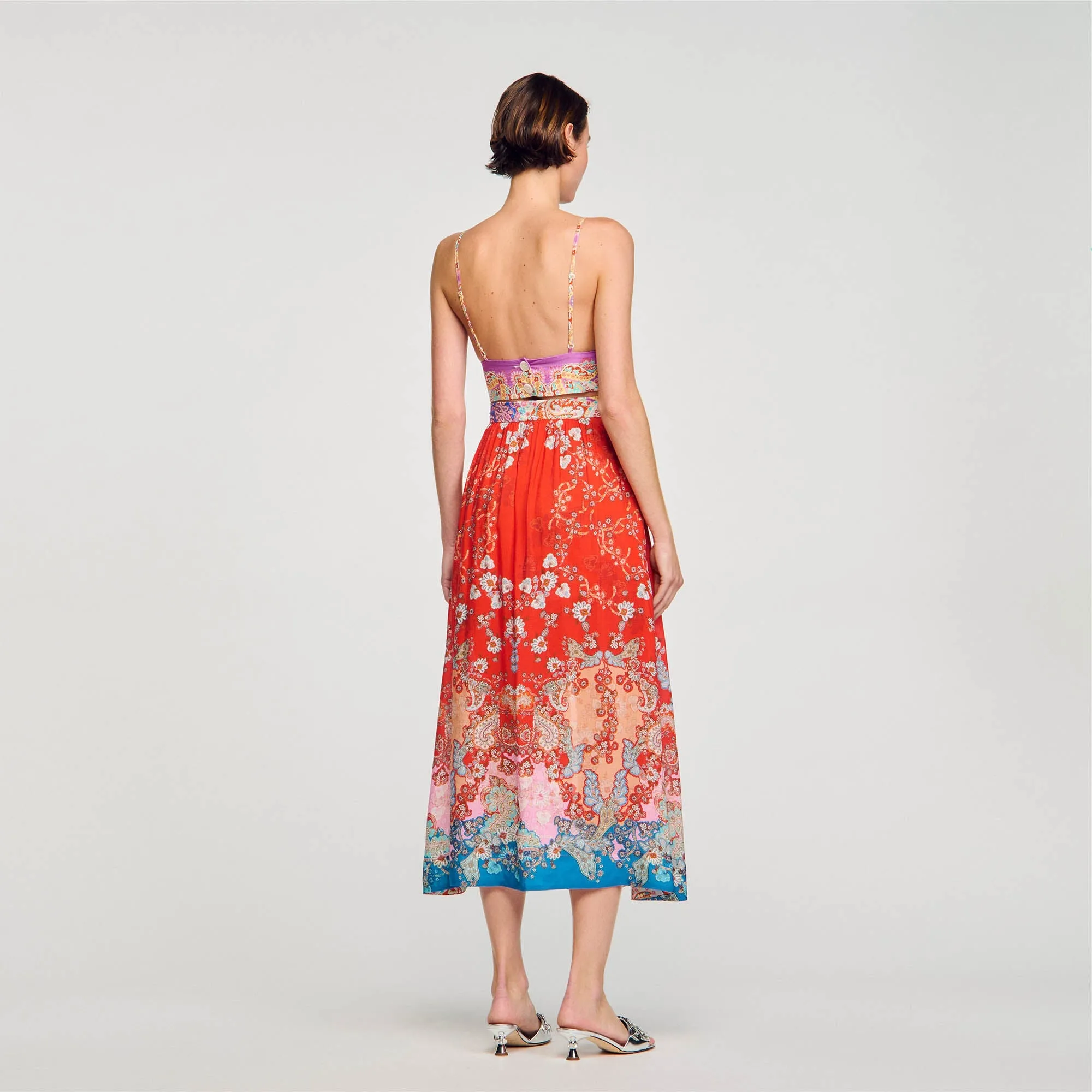Skirt With Long Illusion Panel