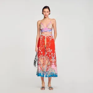 Skirt With Long Illusion Panel