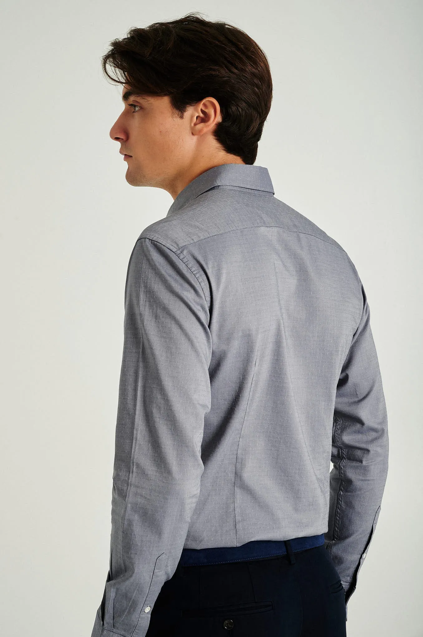 Slim fit jacquard shirt