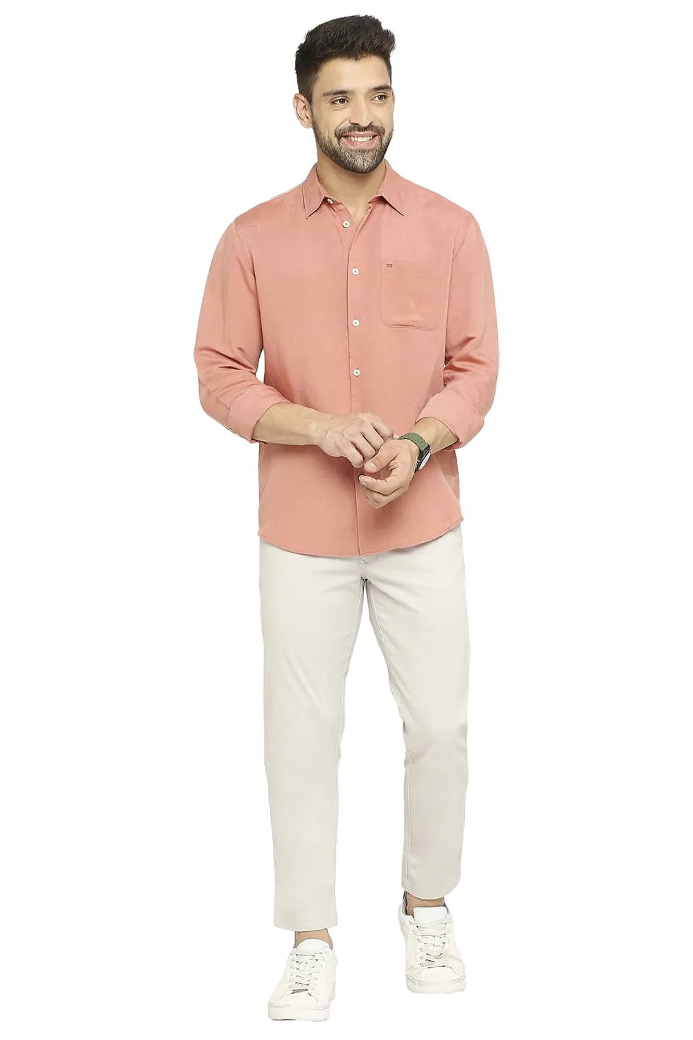 Slim Fit Linen Viscose Shirt