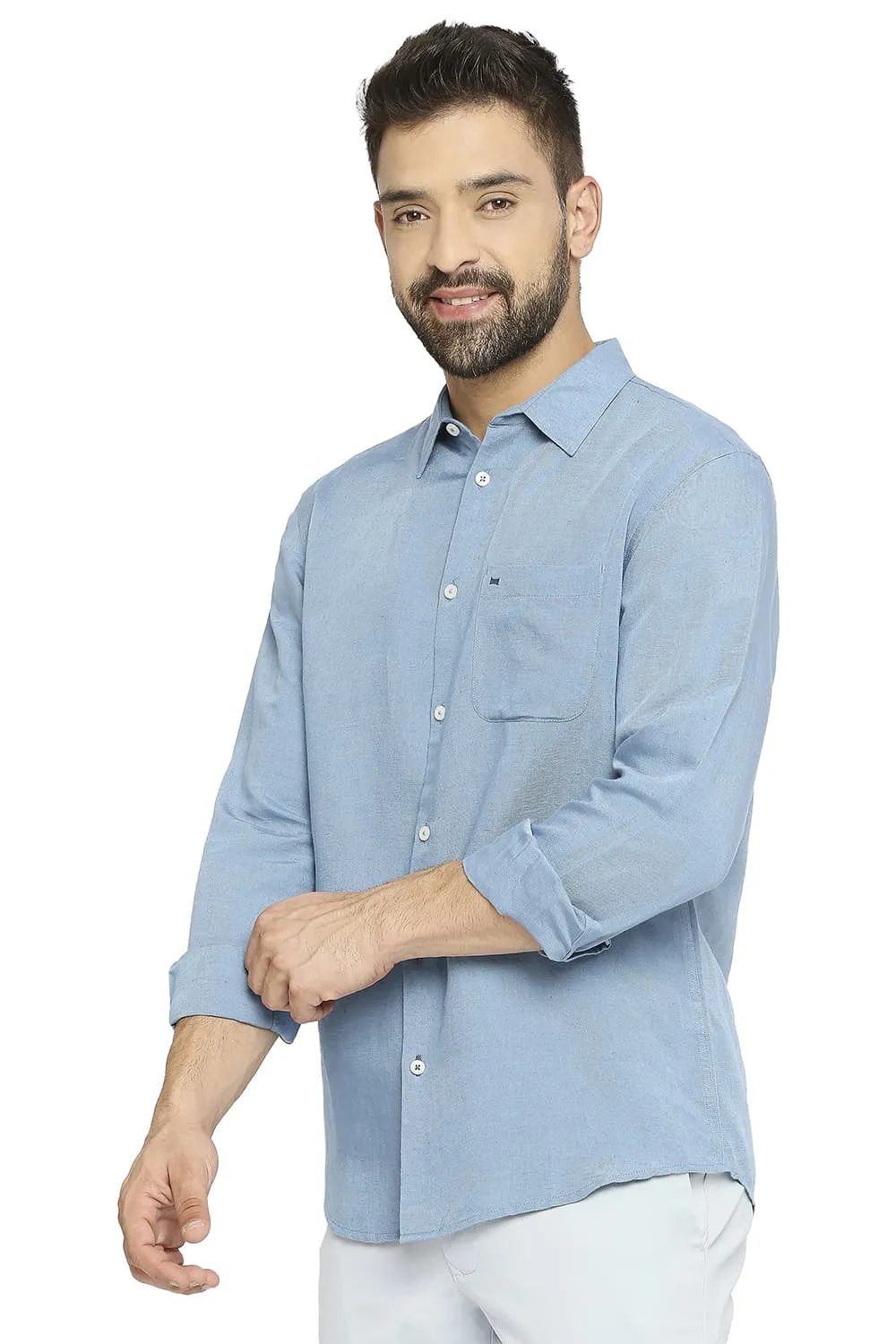 Slim Fit Linen Viscose Shirt