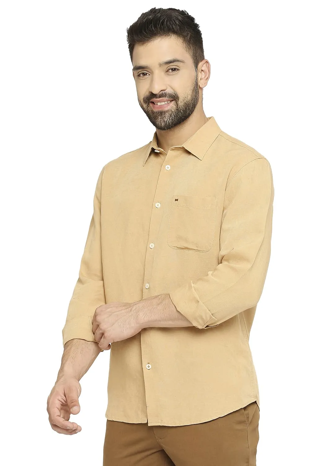 Slim Fit Linen Viscose Shirt