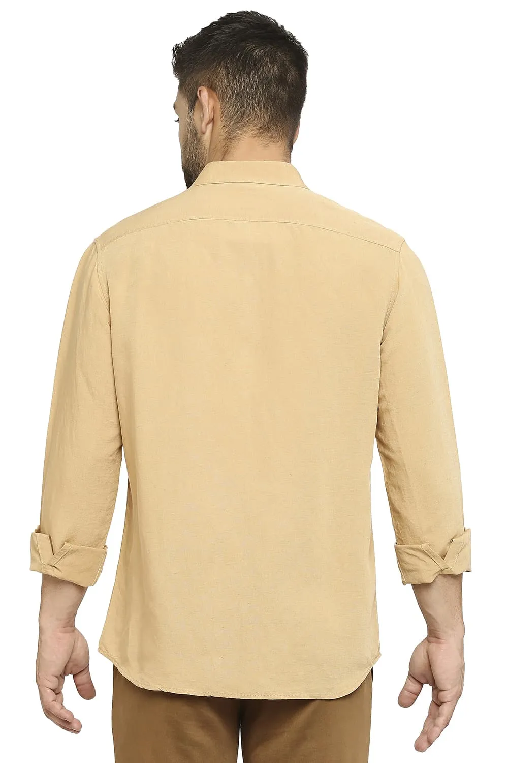 Slim Fit Linen Viscose Shirt