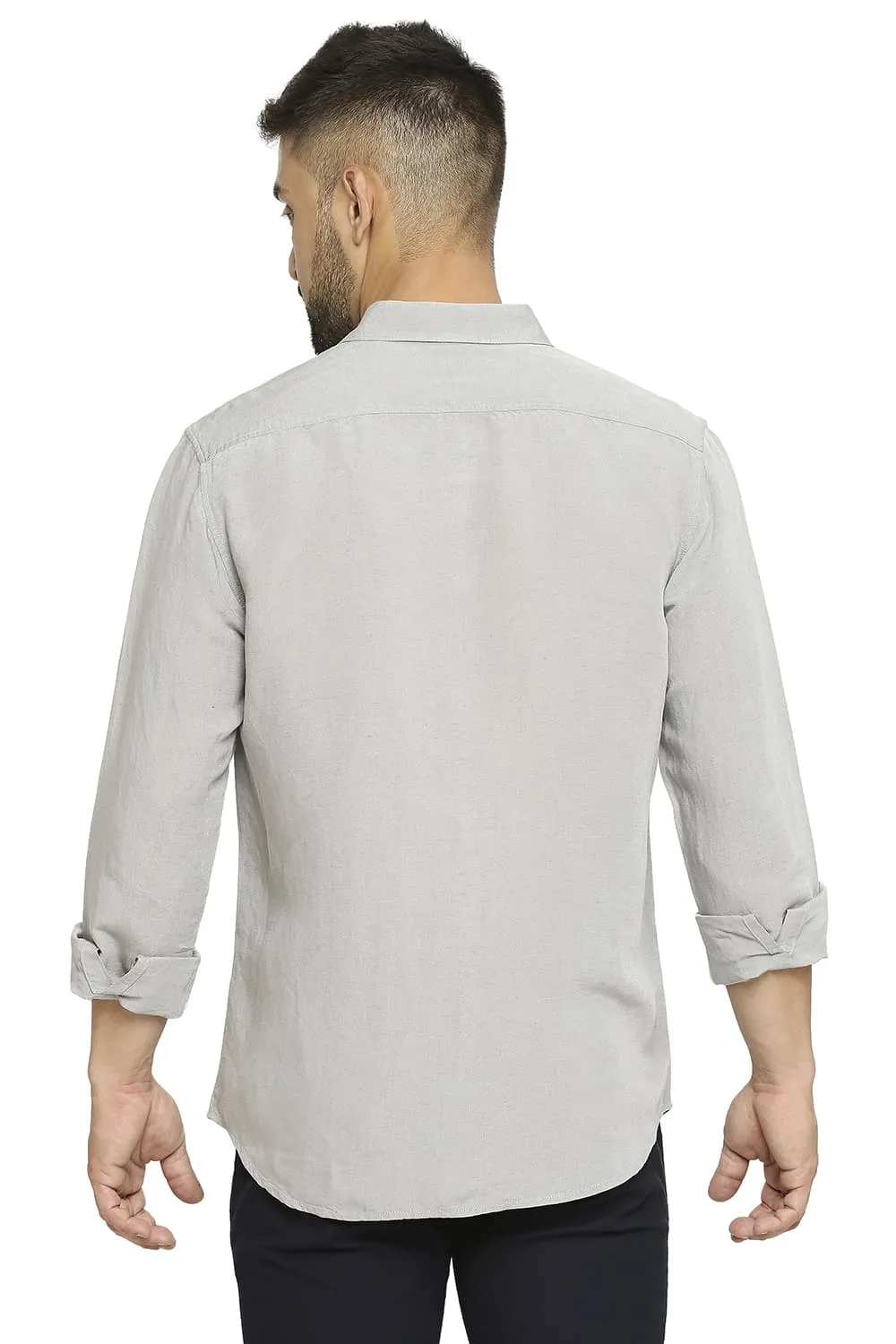 Slim Fit Linen Viscose Shirt