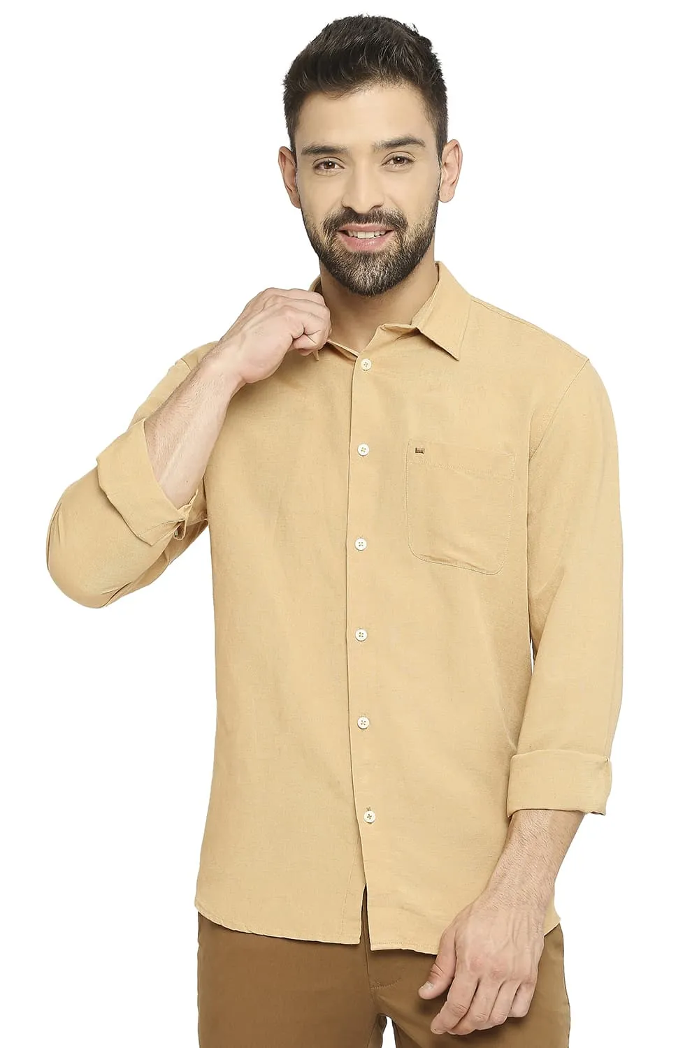 Slim Fit Linen Viscose Shirt