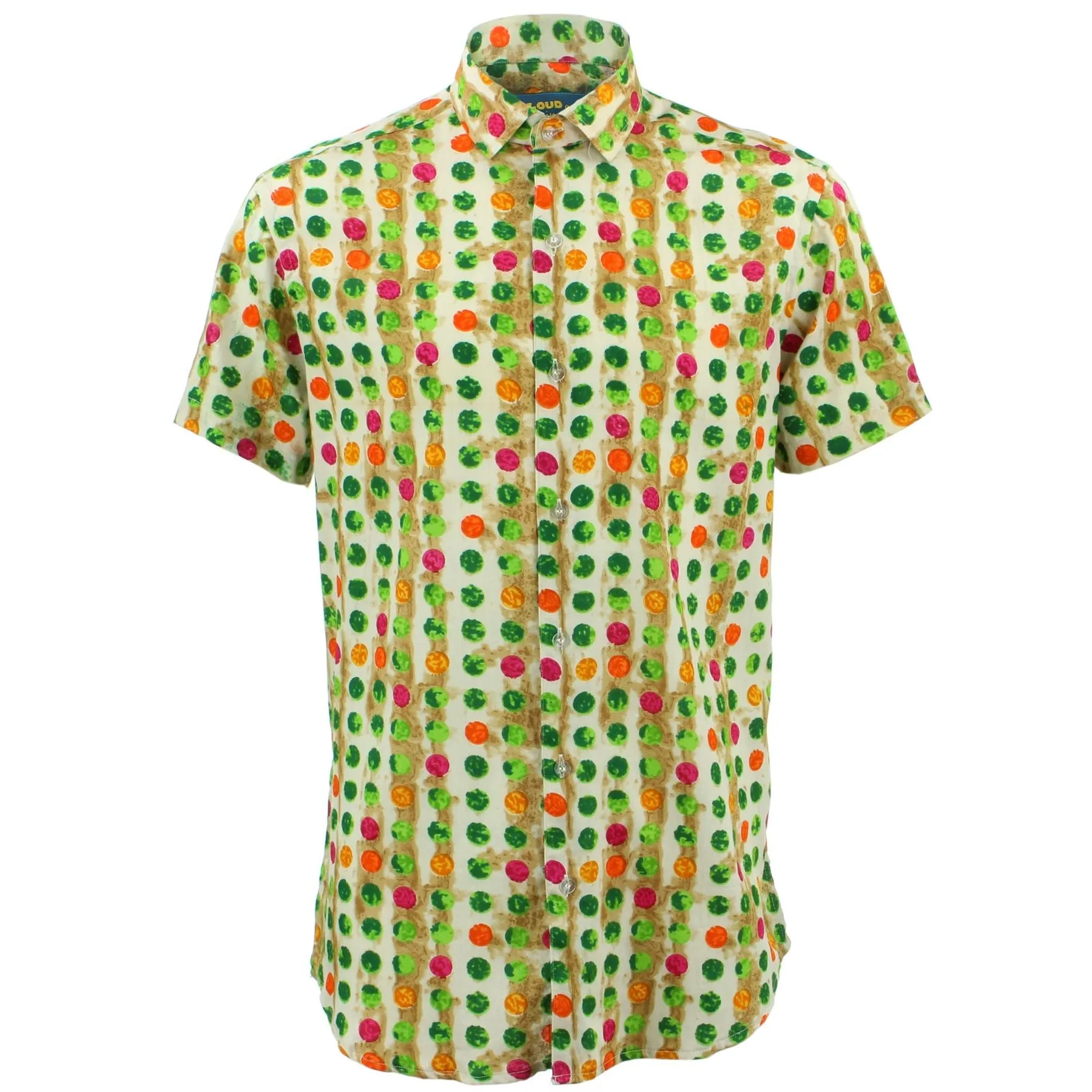 Slim Fit Short Sleeve Shirt - Multi Dotty
