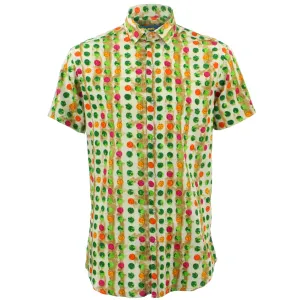 Slim Fit Short Sleeve Shirt - Multi Dotty