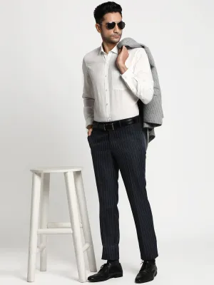 Solid White Slim Fit Formal Full Sleeve Shirt