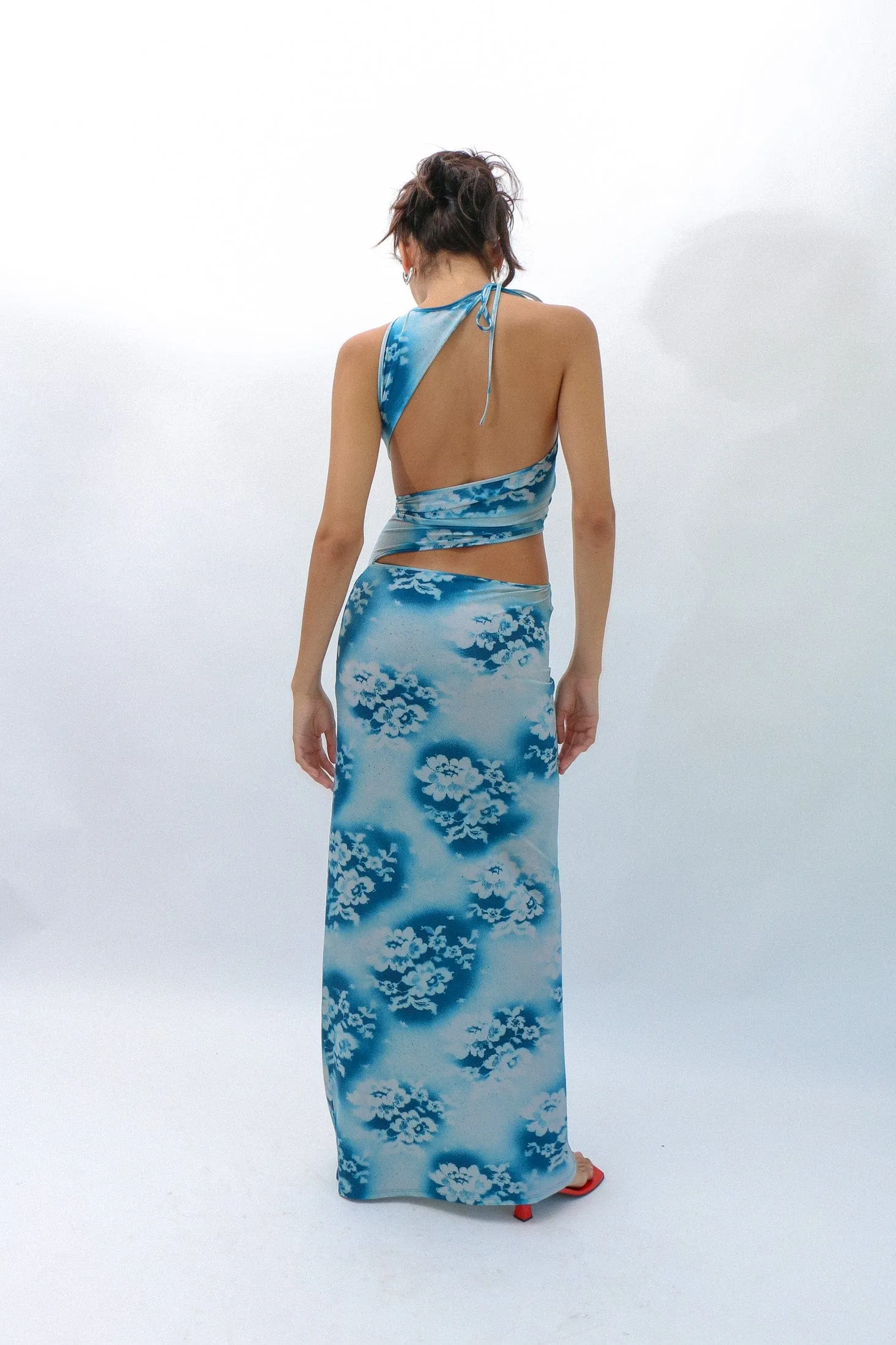 Spray Lace Spiral Dress