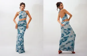 Spray Lace Spiral Dress