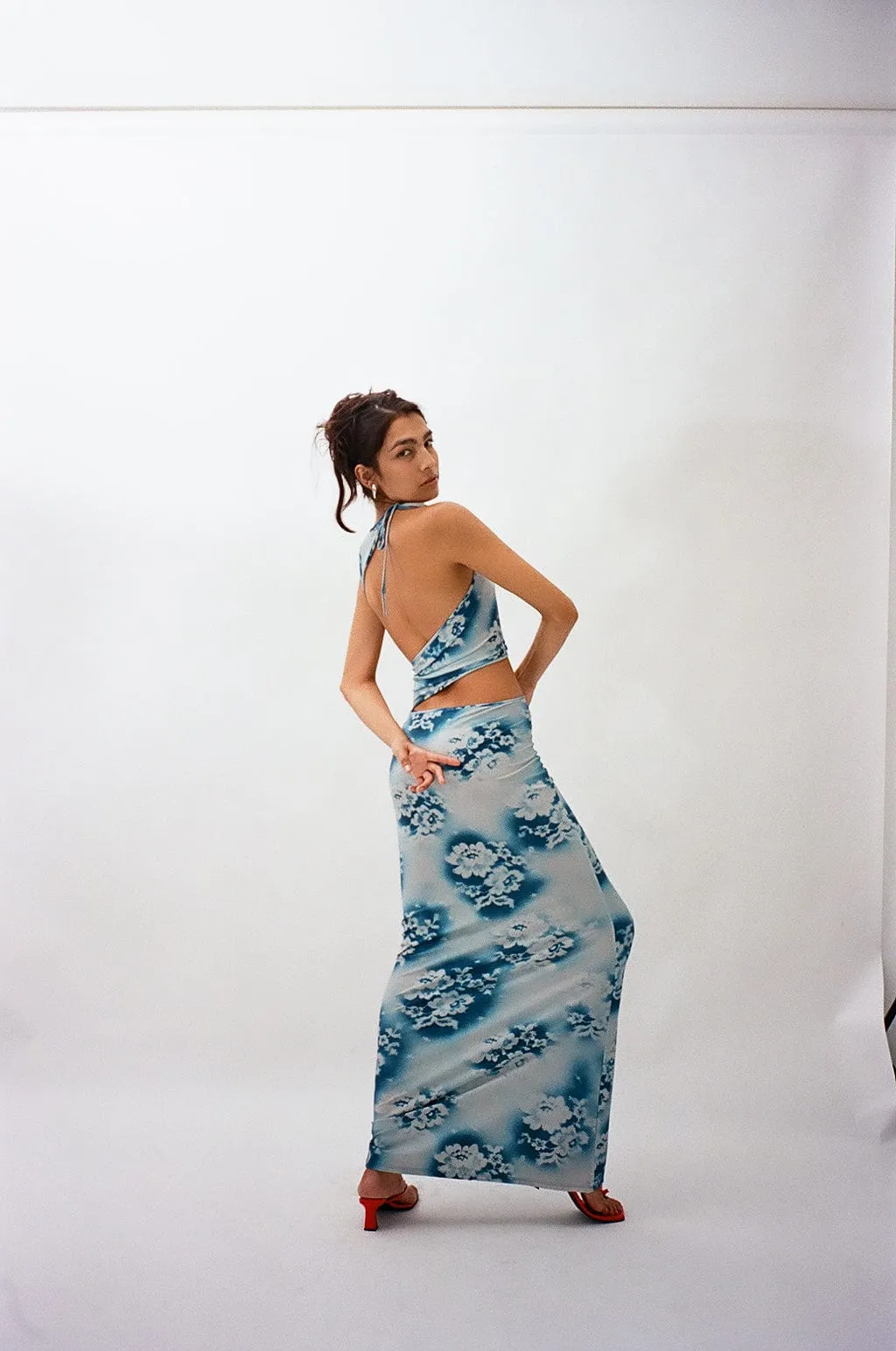Spray Lace Spiral Dress