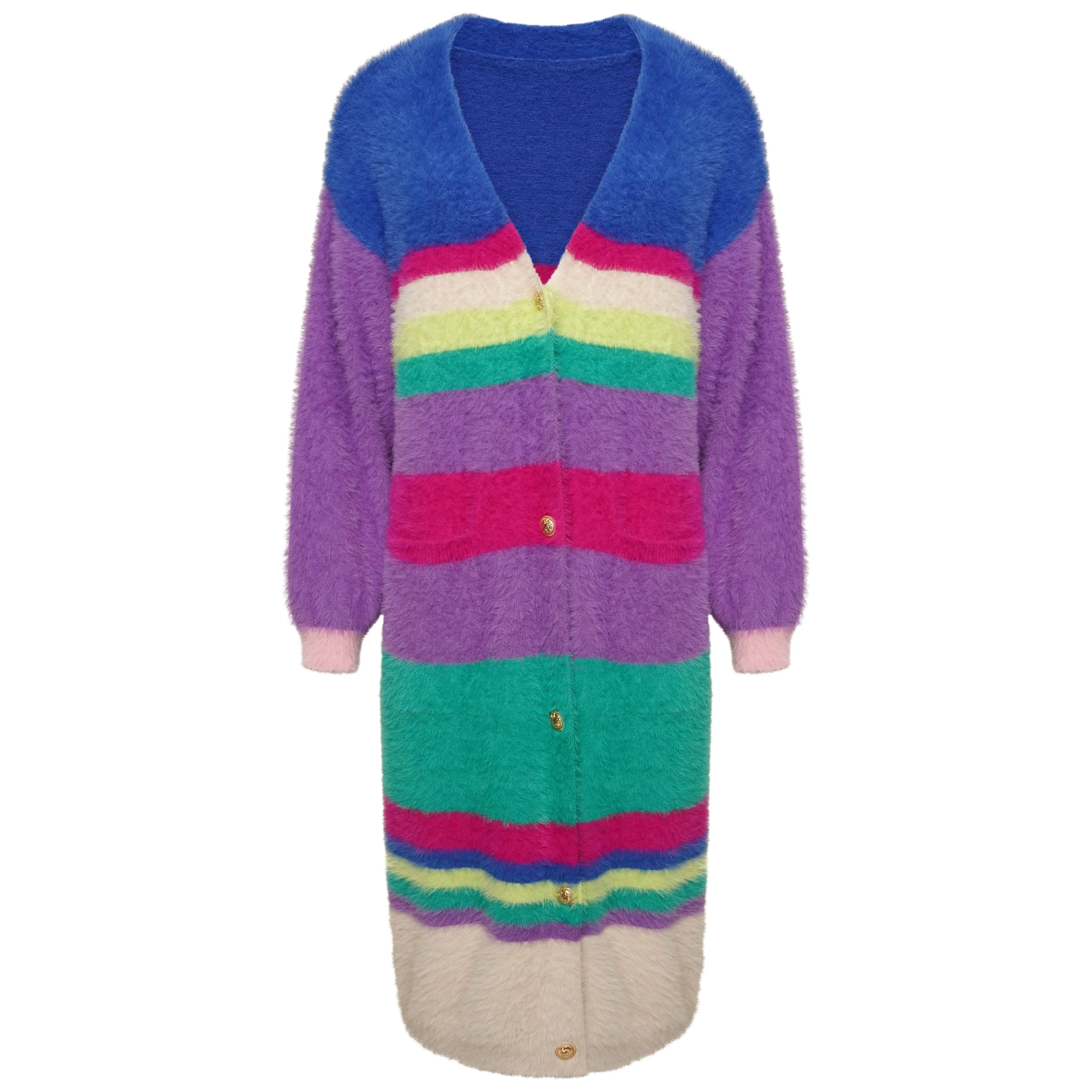 Taylor Longline Cardigan in Stripe