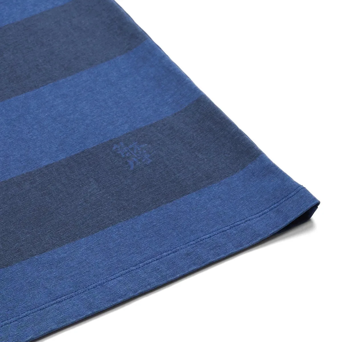 Vintage Washed Denim Striped T-shirts - Oversize Cotton Fabric