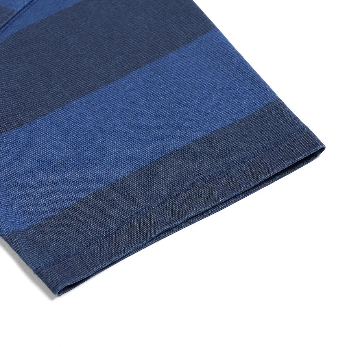 Vintage Washed Denim Striped T-shirts - Oversize Cotton Fabric