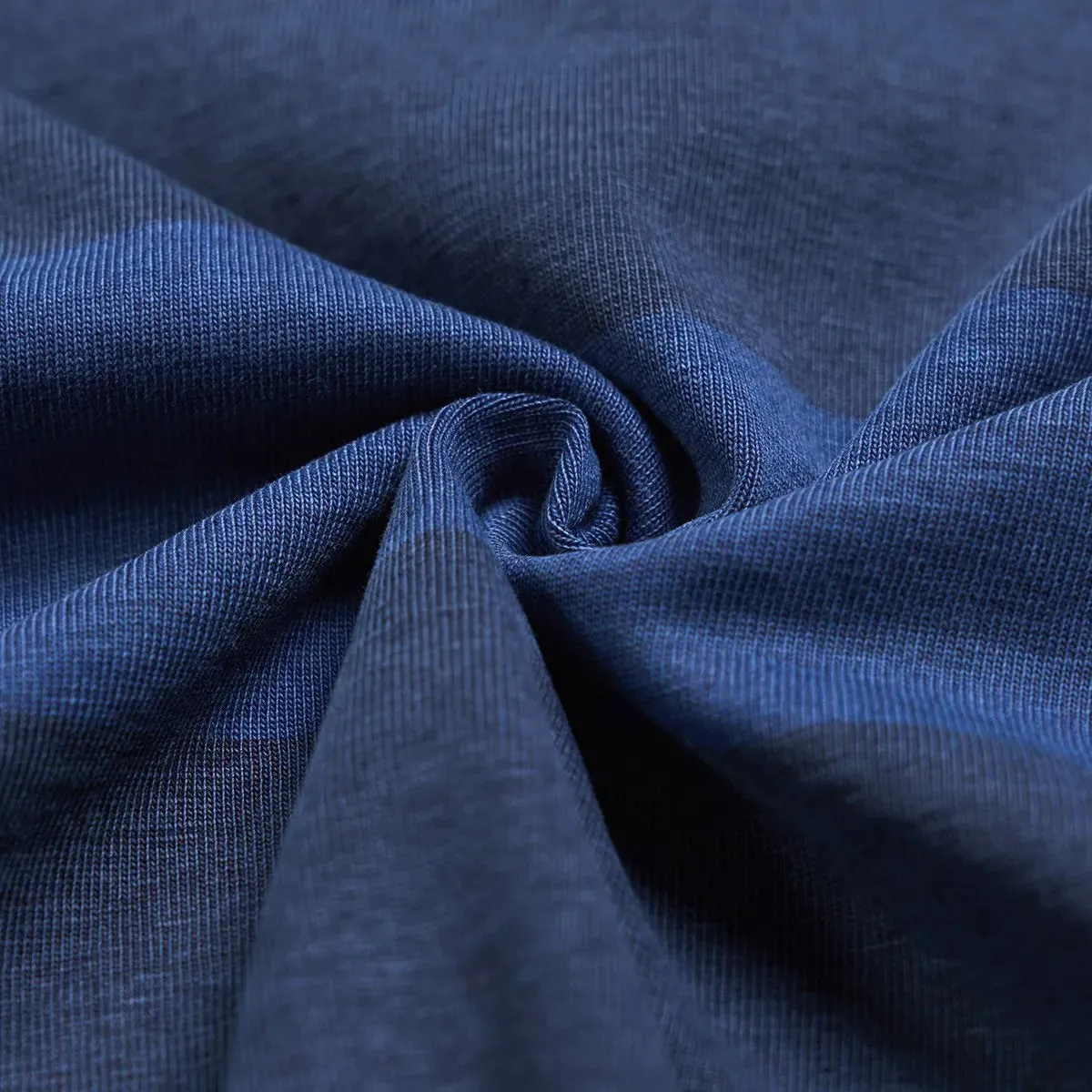 Vintage Washed Denim Striped T-shirts - Oversize Cotton Fabric
