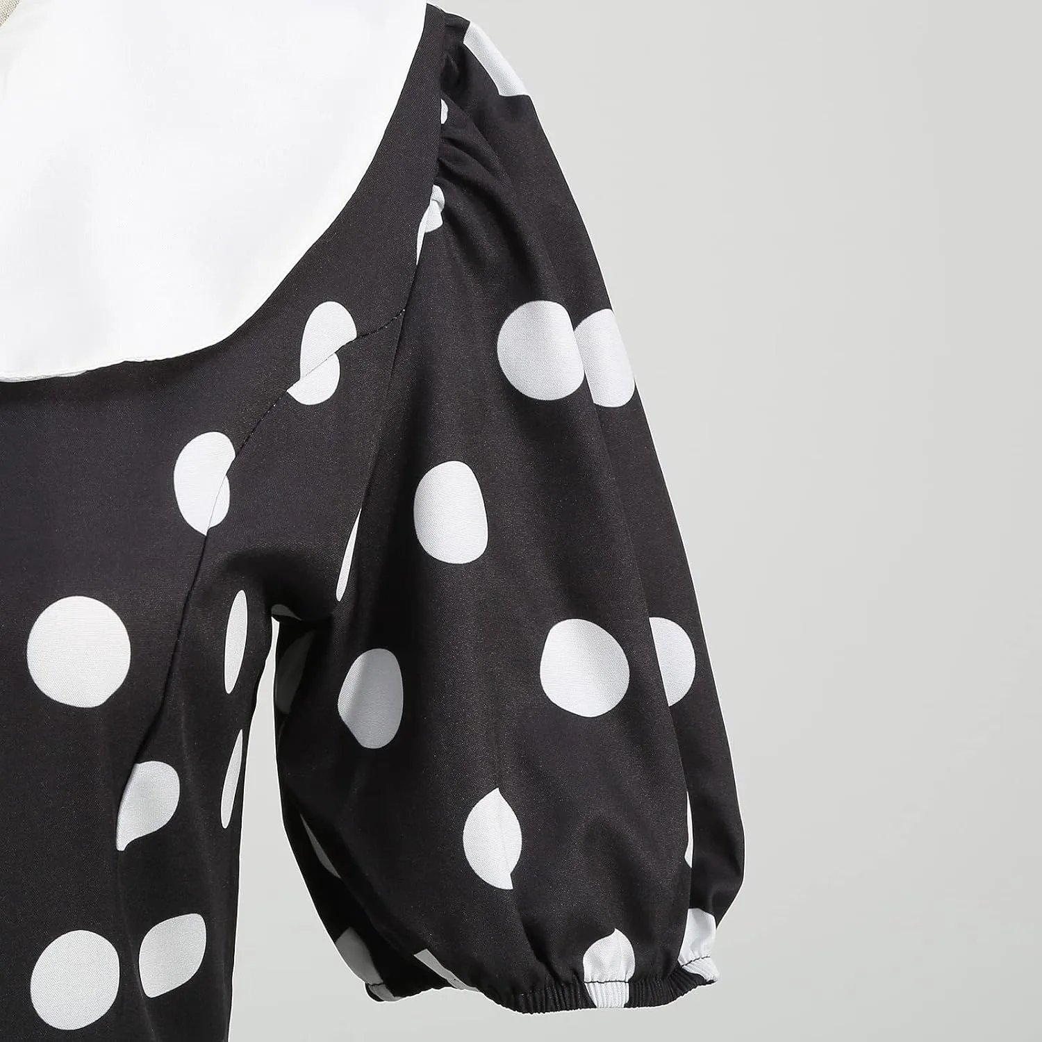 Women 50s 60s Vintage Polka Dot 1950s Cocktail Party Swing Dress Doll Collar Retro Audrey Hepburn Rockabilly Prom Dress