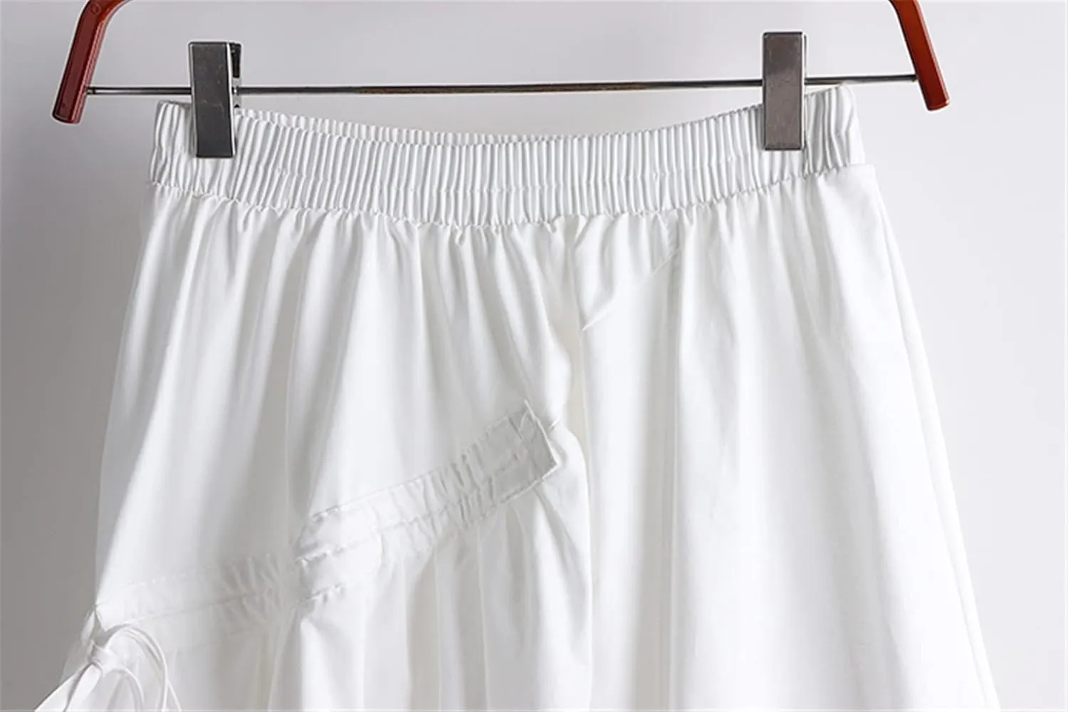 Women Drawstring Designer Skirt Irregular Swing Slim Midi Umbrella Pleated Skirts