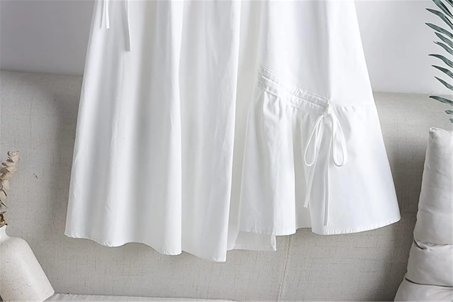 Women Drawstring Designer Skirt Irregular Swing Slim Midi Umbrella Pleated Skirts