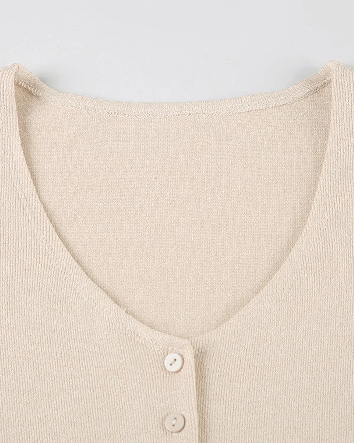 Women Sexy Deep V Neck Button Front Knit Mini Dress Elegant Short Sleeve Ribbed Flowy Hem A-Line Short Dress