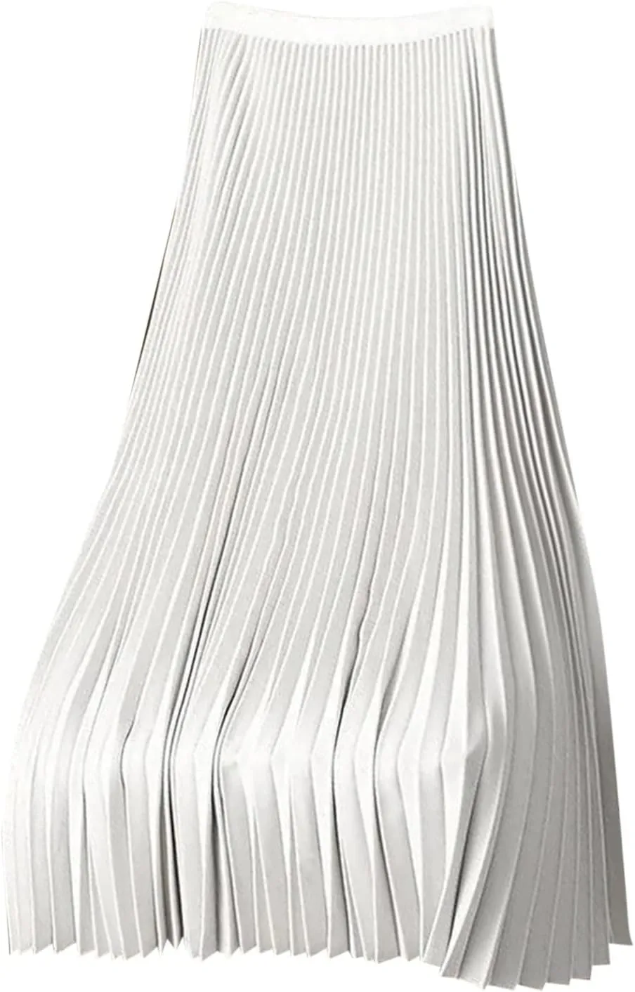 Womens Satin Flowy Swing Skirt Casual Plus Size Silk Pleated Long Skirts Comfy High Waist Pleated Maxi Skirt