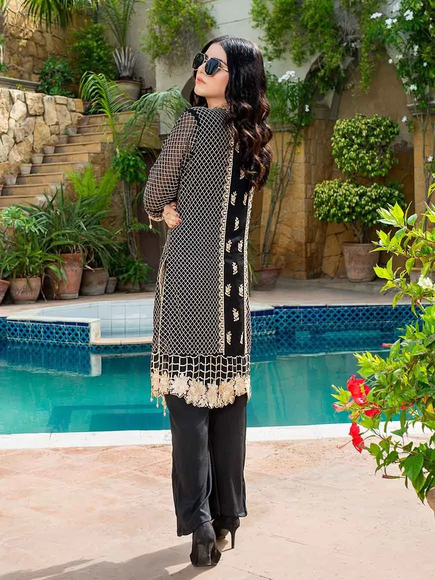 Zephyr Chiffon Embroidered Kurti – ZCK-2