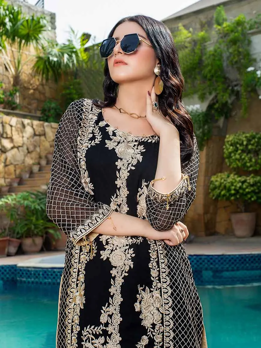 Zephyr Chiffon Embroidered Kurti – ZCK-2