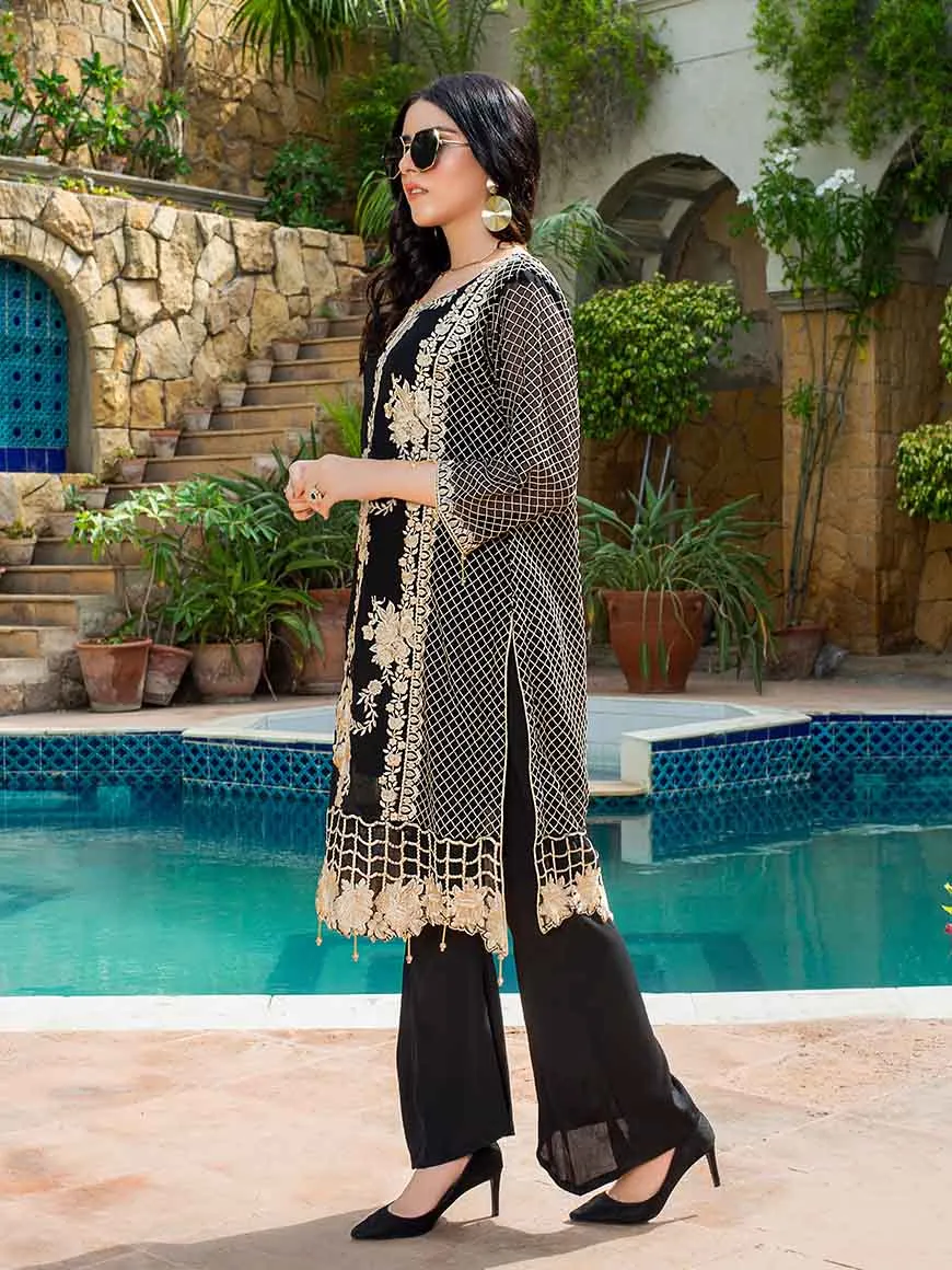 Zephyr Chiffon Embroidered Kurti – ZCK-2